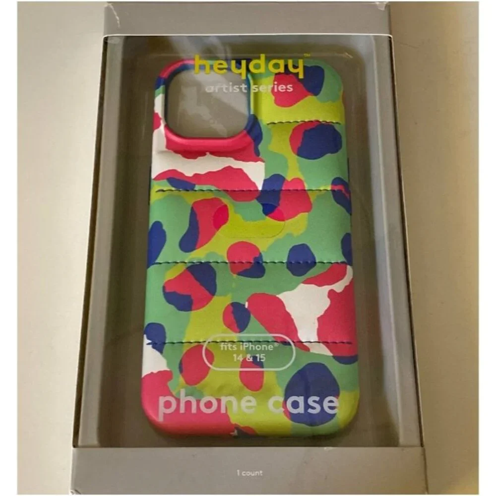 Heyday iPhone 15 Pro Max Puffer Case Quilted Protection with Fun Designs